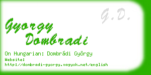 gyorgy dombradi business card