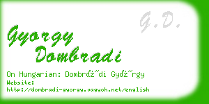 gyorgy dombradi business card